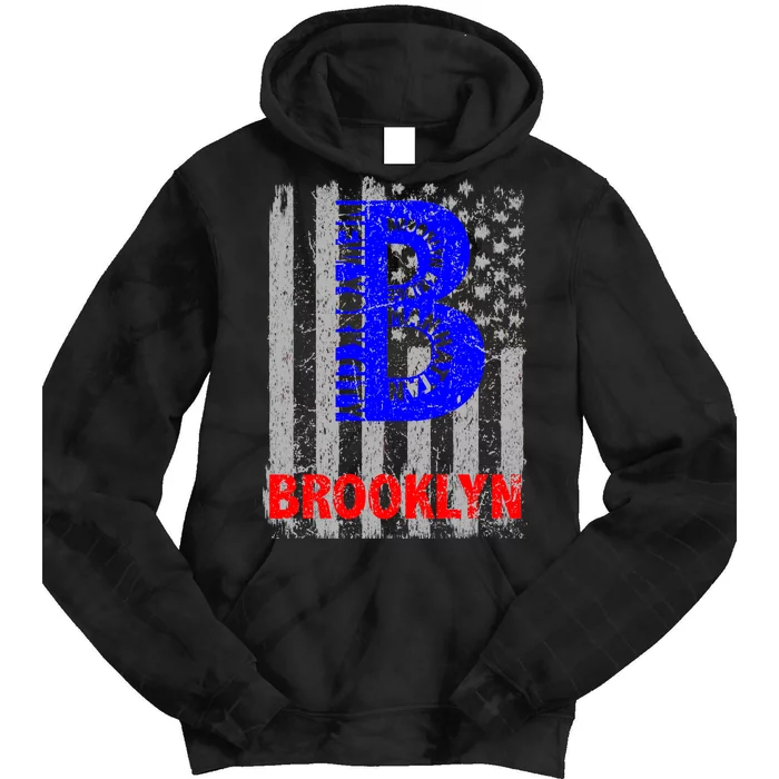 Brooklyn Vintage USA Flag Tie Dye Hoodie