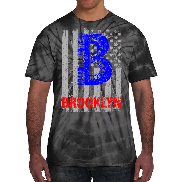 Brooklyn Vintage USA Flag Tie-Dye T-Shirt