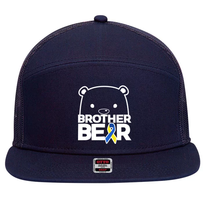 Brother Bear - Down Syndrome Awareness 7 Panel Mesh Trucker Snapback Hat