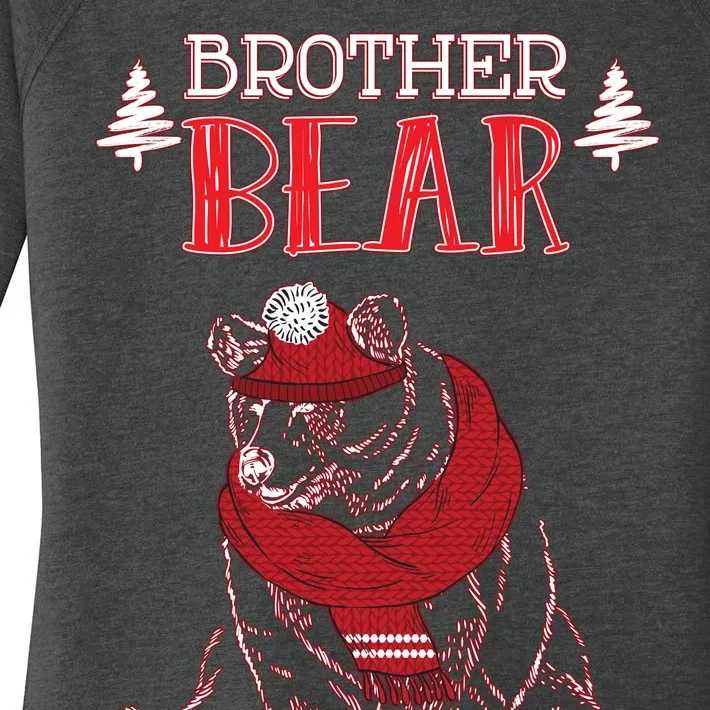 Brother Bear Christmas Santa Family Matching Pajamas Women's Perfect Tri Tunic Long Sleeve Shirt