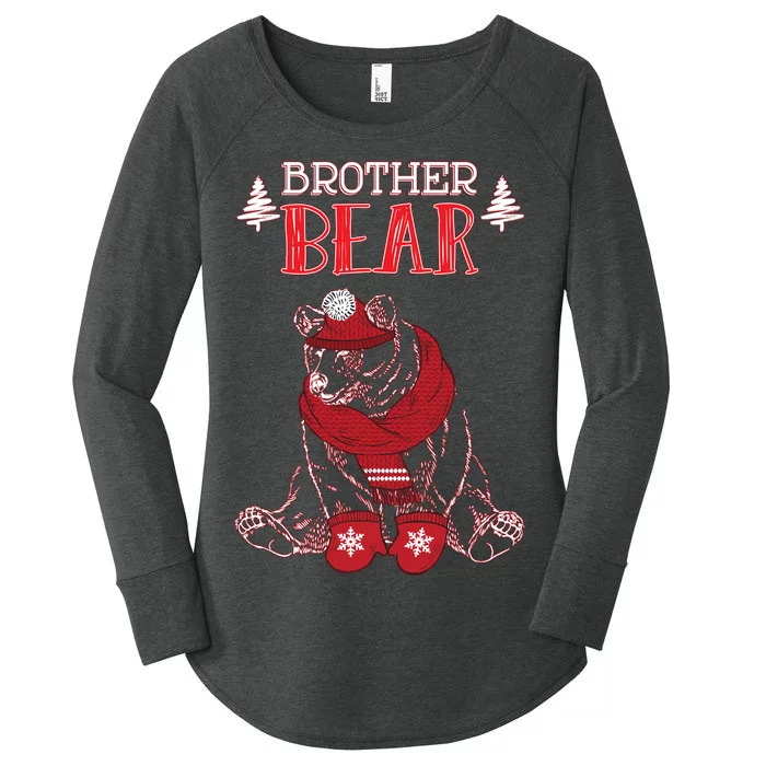 Brother Bear Christmas Santa Family Matching Pajamas Women's Perfect Tri Tunic Long Sleeve Shirt