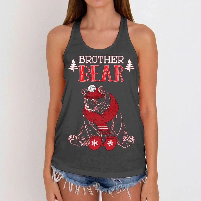 Brother Bear Christmas Santa Family Matching Pajamas Women's Knotted Racerback Tank