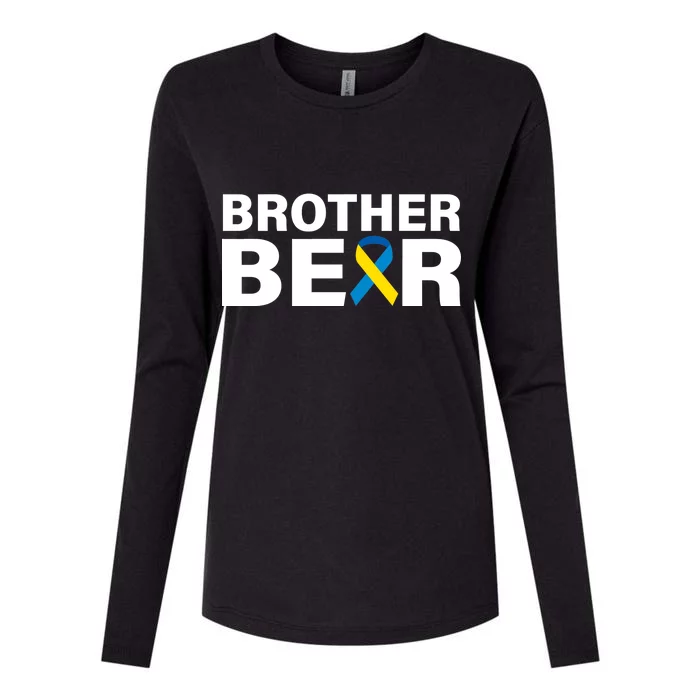 Brother Bear Down Syndrome Awareness Womens Cotton Relaxed Long Sleeve T-Shirt