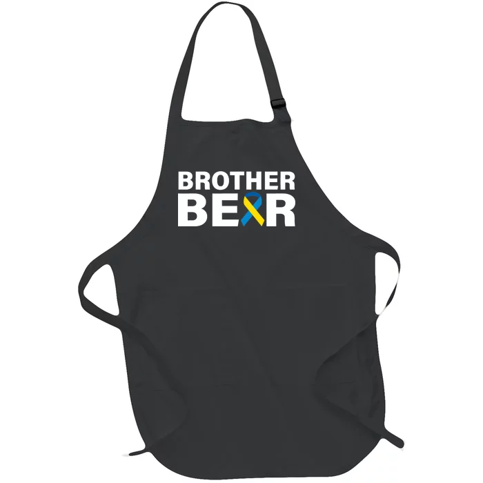 Brother Bear Down Syndrome Awareness Full-Length Apron With Pocket