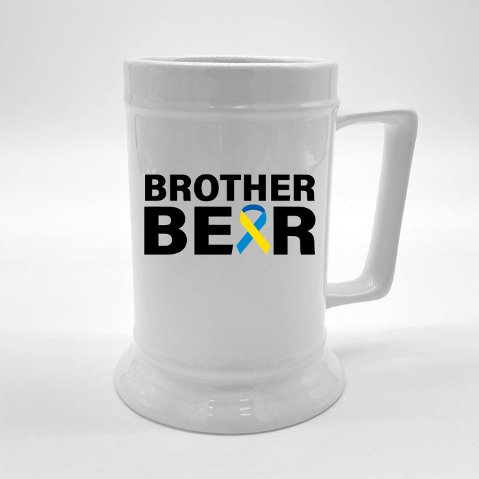 Brother Bear Down Syndrome Awareness Front & Back Beer Stein