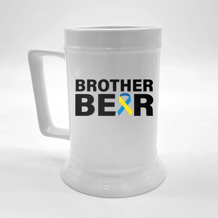 Brother Bear Down Syndrome Awareness Front & Back Beer Stein