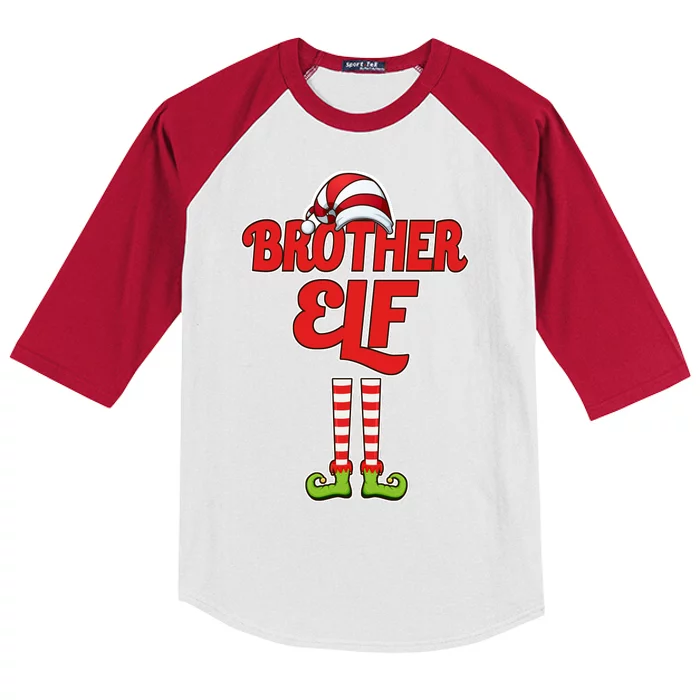 Brother Elf Christmas Kids Colorblock Raglan Jersey