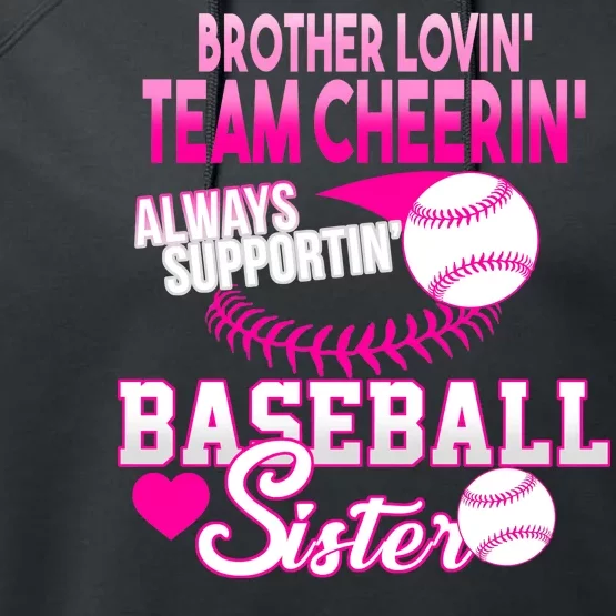 Brother Lovin Team Cheerin Baseball Sister Performance Fleece Hoodie