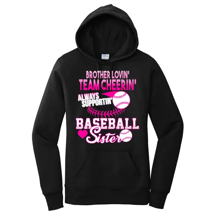 Brother Lovin Team Cheerin Baseball Sister Women's Pullover Hoodie