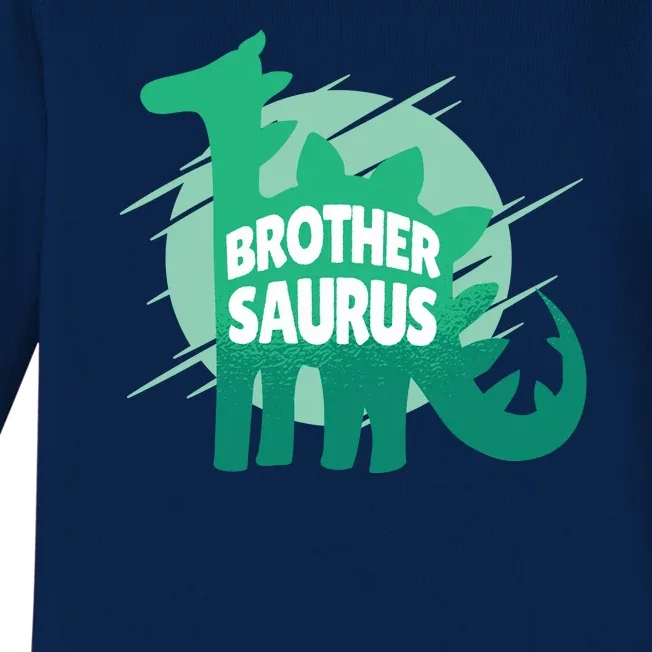 Brother Saurus Baby Long Sleeve Bodysuit