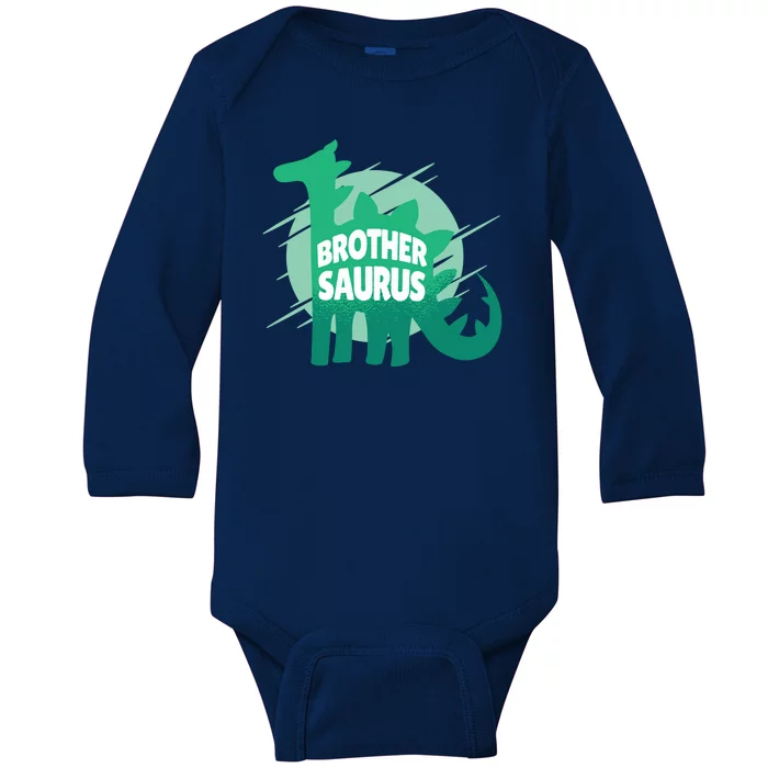 Brother Saurus Baby Long Sleeve Bodysuit