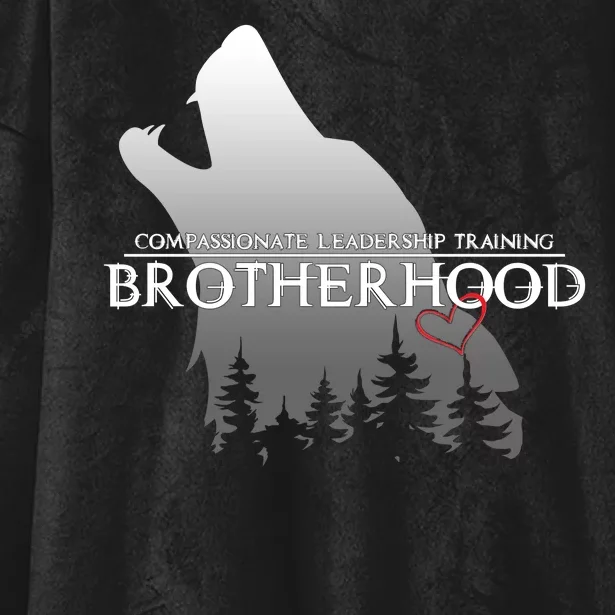 Brotherhood Compassionate Leadership Training Wolf Hooded Wearable Blanket