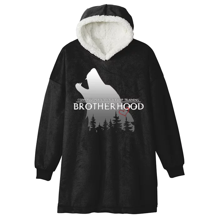 Brotherhood Compassionate Leadership Training Wolf Hooded Wearable Blanket