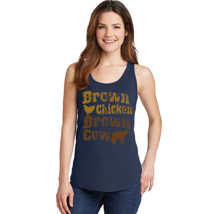 Brown Chicken Brown Cow Ladies Essential Tank