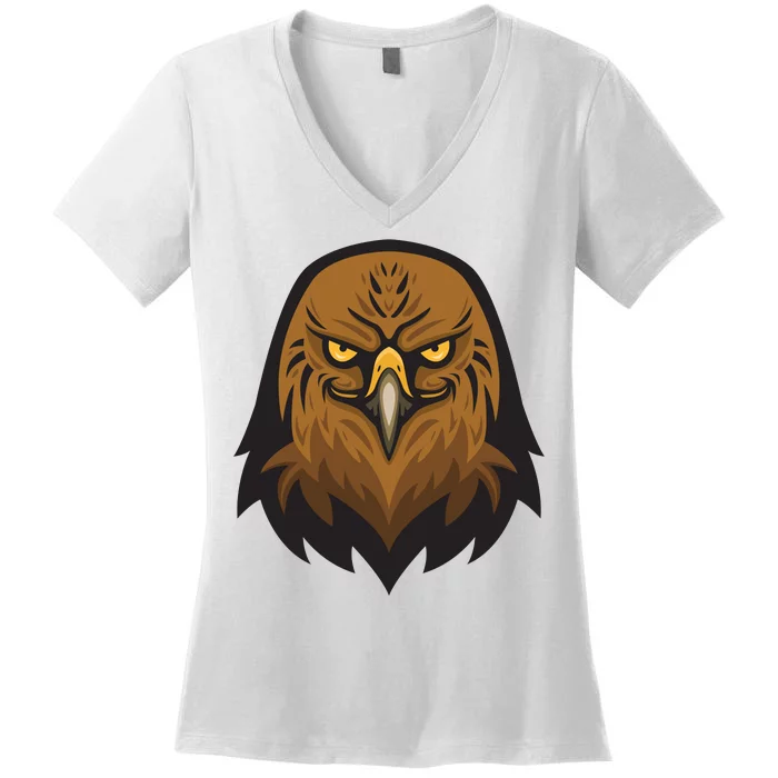 Brown Eagle Women's V-Neck T-Shirt