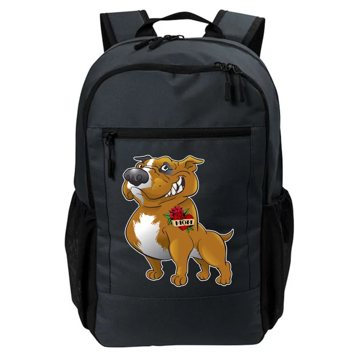 Brown Pitbull I Love Mom Daily Commute Backpack