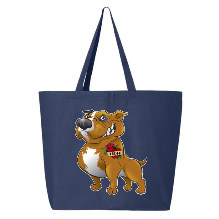 Brown Pitbull I Love Mom 25L Jumbo Tote