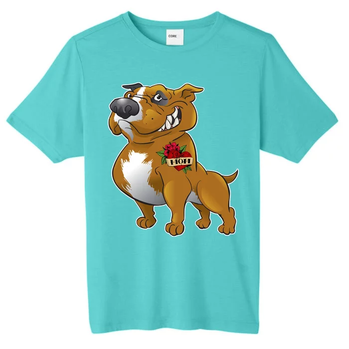 Brown Pitbull I Love Mom ChromaSoft Performance T-Shirt