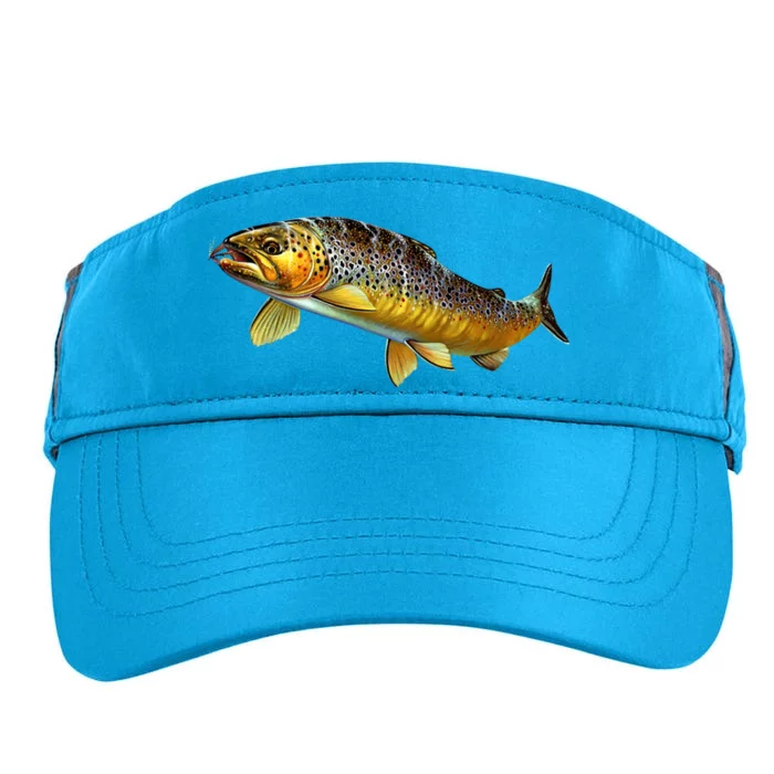 Brown Trout Fish with Fly Adult Drive Performance Visor