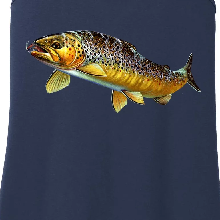 Brown Trout Fish with Fly Ladies Essential Tank