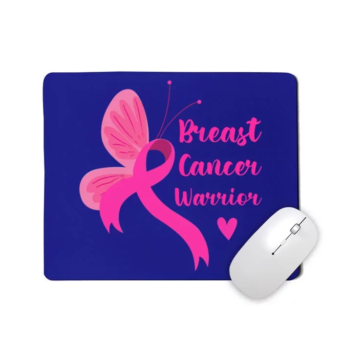 Butterfly Ribbon Pink Breast Cancer Warrior Awareness Cool Gift Mousepad