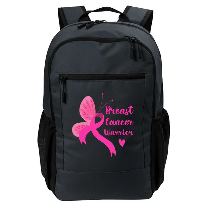 Butterfly Ribbon Pink Breast Cancer Warrior Awareness Cool Gift Daily Commute Backpack