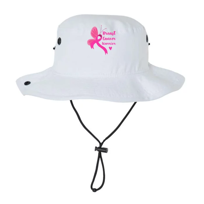 Butterfly Ribbon Pink Breast Cancer Warrior Awareness Cool Gift Legacy Cool Fit Booney Bucket Hat