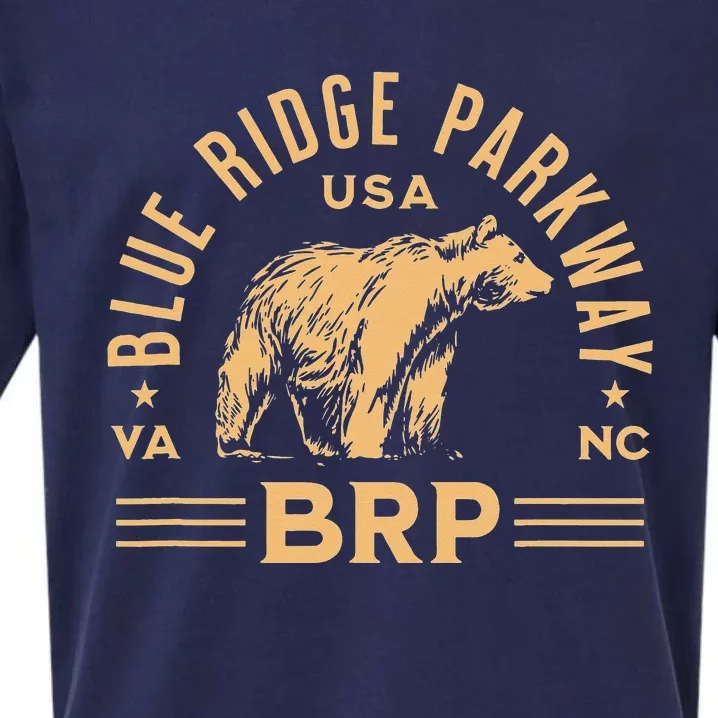 Blue Ridge Parkway BRP North Carolina Virginia Bear Design Sueded Cloud Jersey T-Shirt