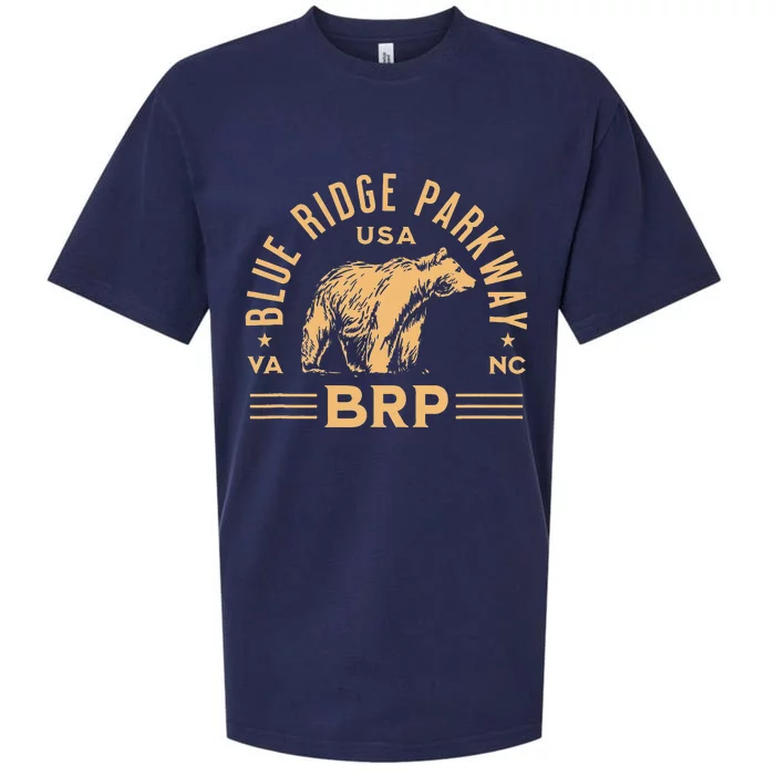 Blue Ridge Parkway BRP North Carolina Virginia Bear Design Sueded Cloud Jersey T-Shirt