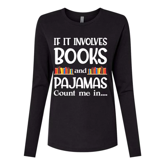 Book Reader Pajamas Bookworm Funny Reading Womens Cotton Relaxed Long Sleeve T-Shirt