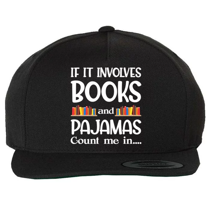 Book Reader Pajamas Bookworm Funny Reading Wool Snapback Cap