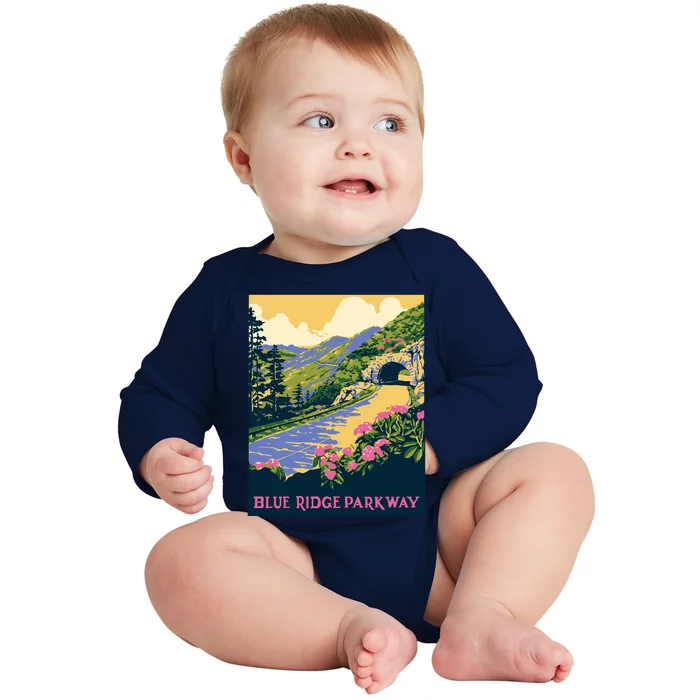 Blue Ridge Parkway Baby Long Sleeve Bodysuit