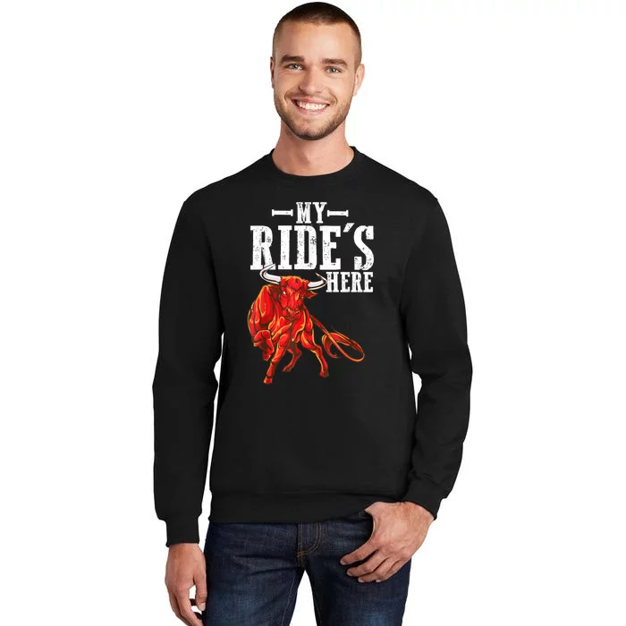 Bull Riding PBR Rodeo Bull Riders For Western Ranch Cowboys Tall Sweatshirt