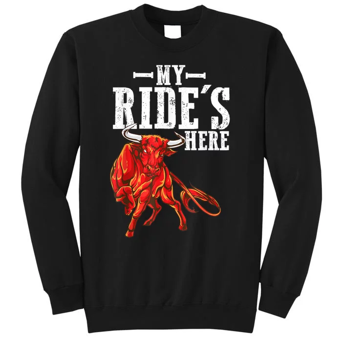 Bull Riding PBR Rodeo Bull Riders For Western Ranch Cowboys Tall Sweatshirt