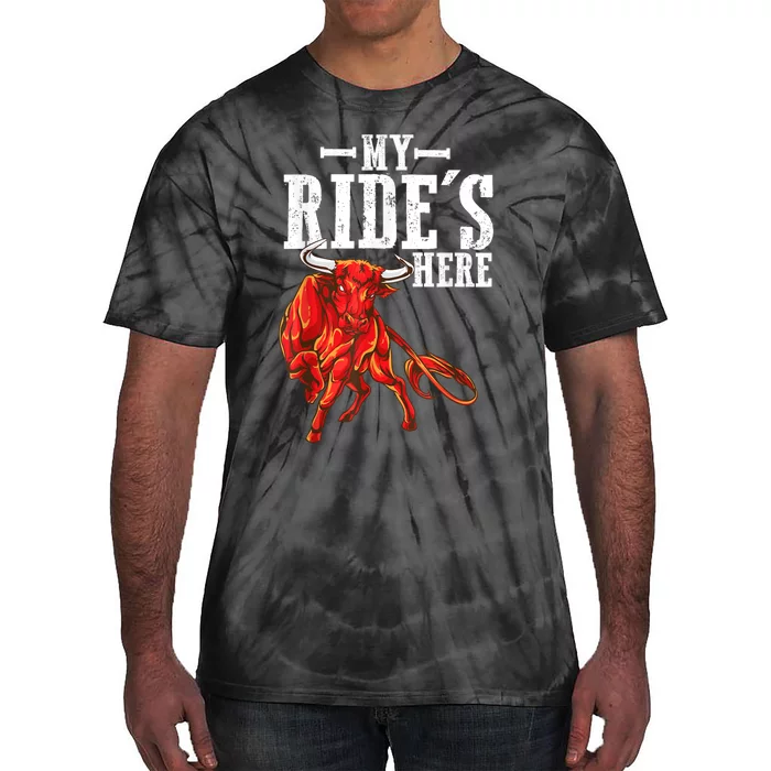 Teeshirtpalace Bull Riding PBR Rodeo Bull Riders for Western Ranch Cowboys Tie-Dye T-Shirt