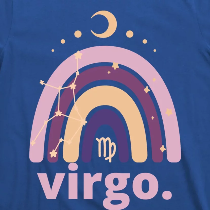 Boho Rainbow Pink Virgo Zodiac Sign Horoscope Birthday Gift T-Shirt