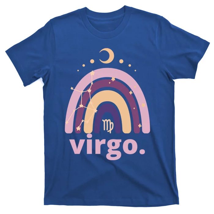 Boho Rainbow Pink Virgo Zodiac Sign Horoscope Birthday Gift T-Shirt