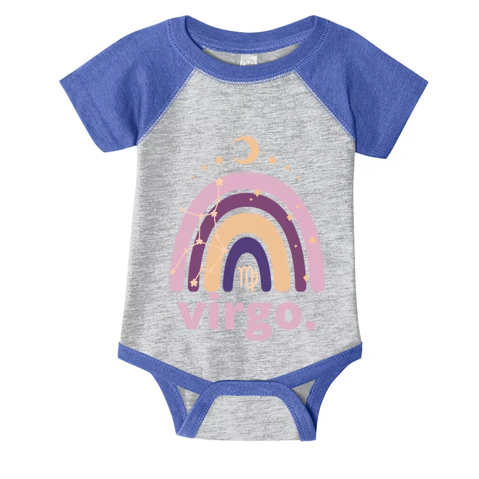 Boho Rainbow Pink Virgo Zodiac Sign Horoscope Birthday Gift Infant Baby Jersey Bodysuit