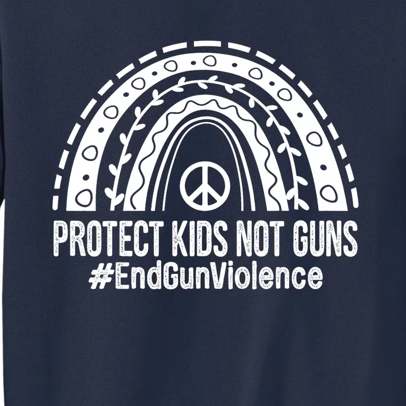 Boho Rainbow Protect Kids Not Guns End Gun Violence Orange Sweatshirt