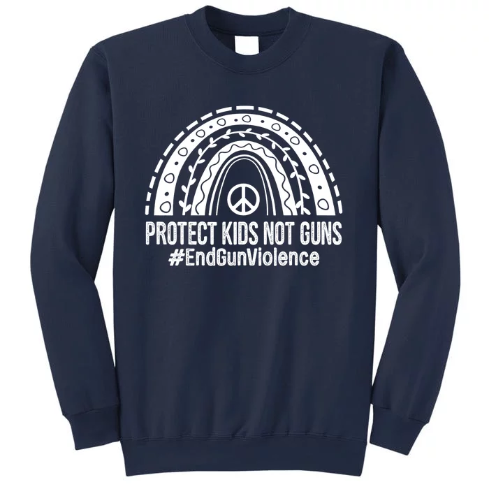 Boho Rainbow Protect Kids Not Guns End Gun Violence Orange Sweatshirt