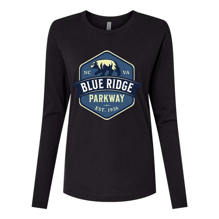 Blue Ridge Parkway BRP North Carolina And Virginia Design Womens Cotton Relaxed Long Sleeve T-Shirt