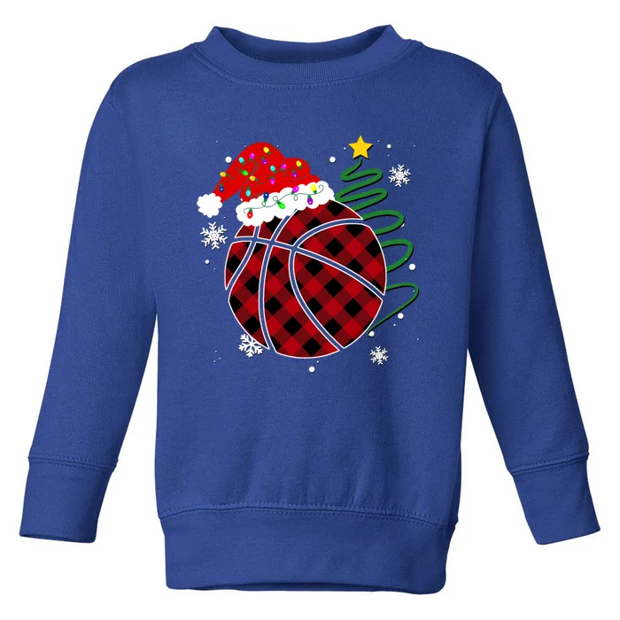 Buffalo Red Plaid Basketball Christmas Player Sport Xmas Gift Toddler Sweatshirt