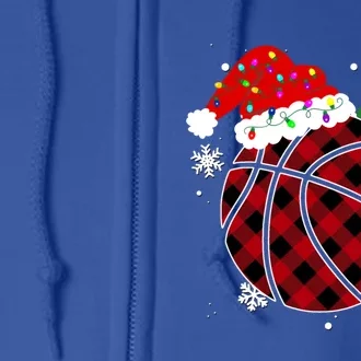 Buffalo Red Plaid Basketball Christmas Player Sport Xmas Gift Full Zip Hoodie