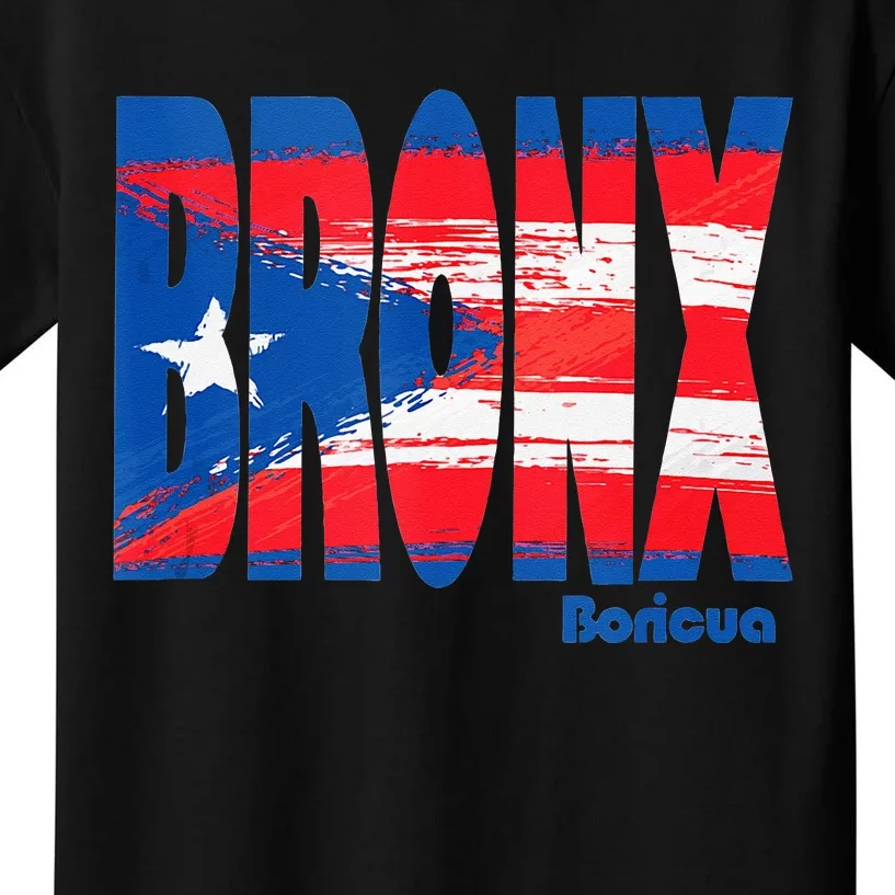 Boricua Roots Puerto Rico Pride PR Bronx Puerto Rico Flag Kids T-Shirt