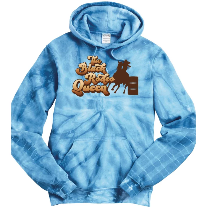 Black Rodeo Queen Barrel Racing African American Cowgirl Tie Dye Hoodie