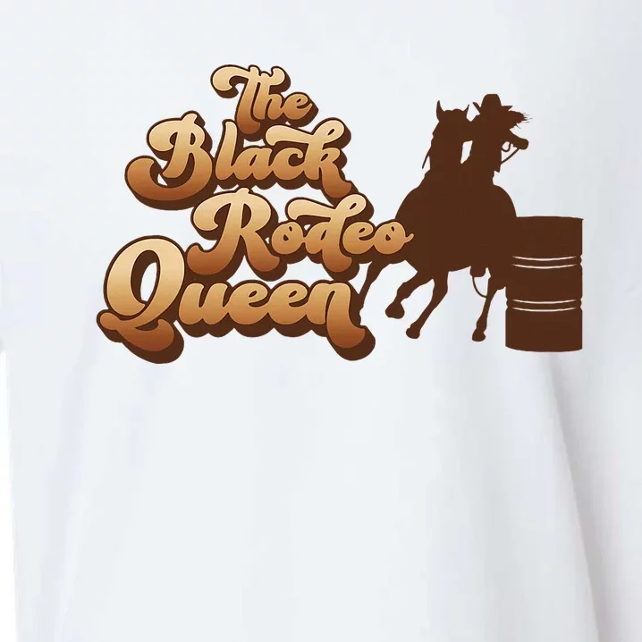 Black Rodeo Queen Barrel Racing African American Cowgirl Sueded Cloud Jersey T-Shirt