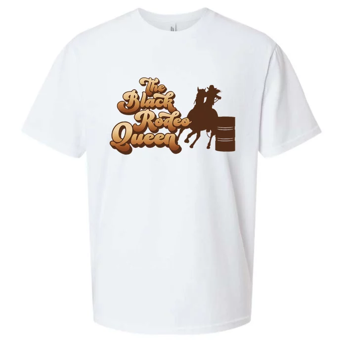 Black Rodeo Queen Barrel Racing African American Cowgirl Sueded Cloud Jersey T-Shirt