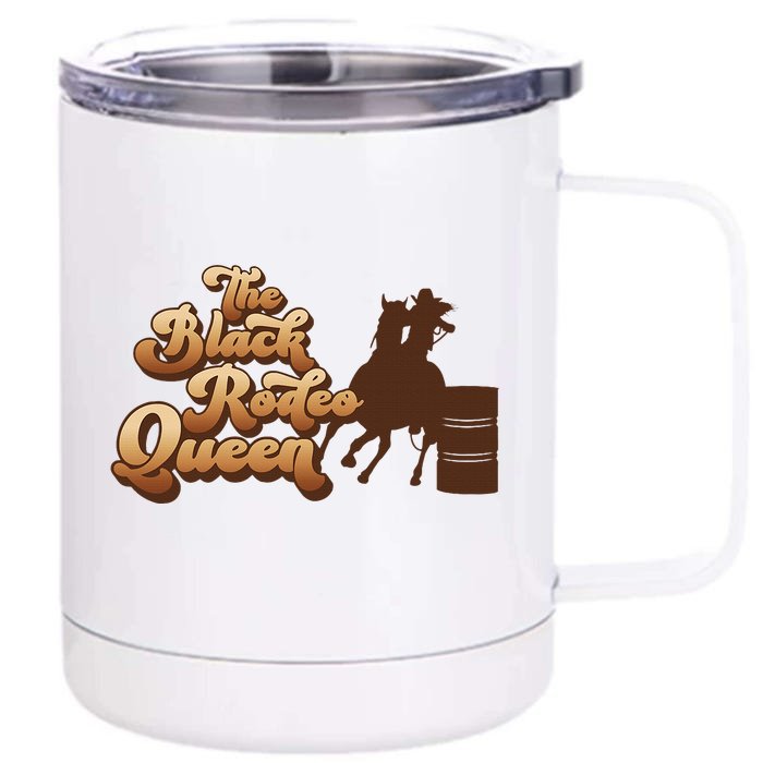 Black Rodeo Queen Barrel Racing African American Cowgirl Front & Back 12oz Stainless Steel Tumbler Cup