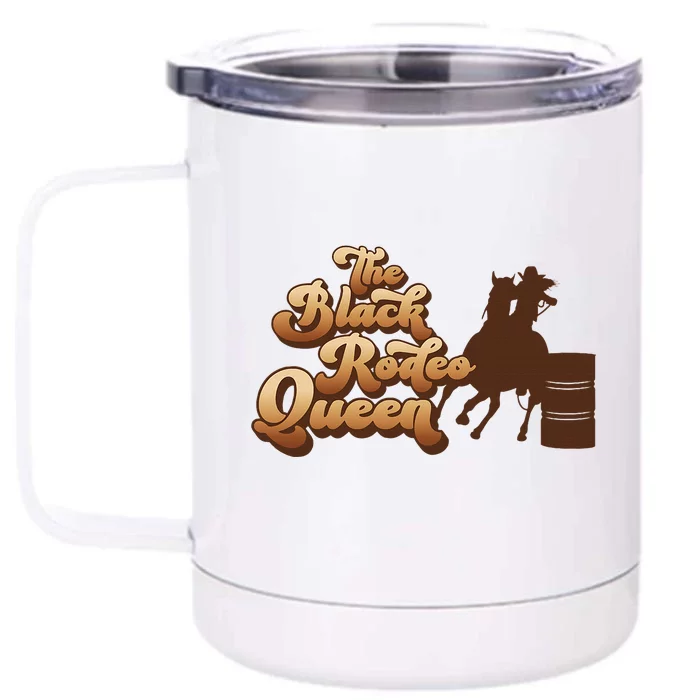 Black Rodeo Queen Barrel Racing African American Cowgirl Front & Back 12oz Stainless Steel Tumbler Cup