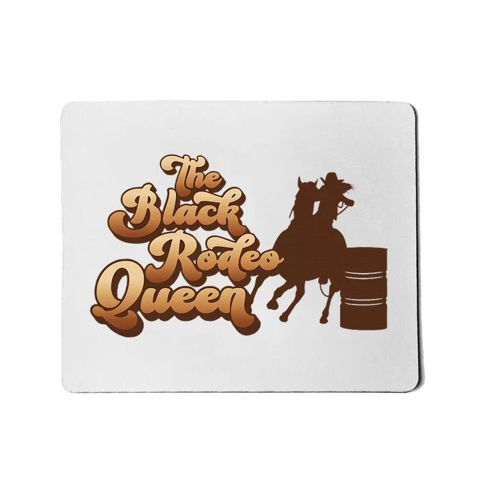 Black Rodeo Queen Barrel Racing African American Cowgirl Mousepad